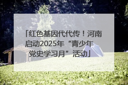 红色基因代代传！河南启动2025年“青少年党史学习月”活动